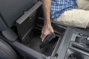 Ford F-150 Console Safe - Tuffy Products - Flow-Thru Console - Black - `21-`24 Ford F-150 Console Safe - Tuffy Products - Flow-Thru Console - Black - `21-`24